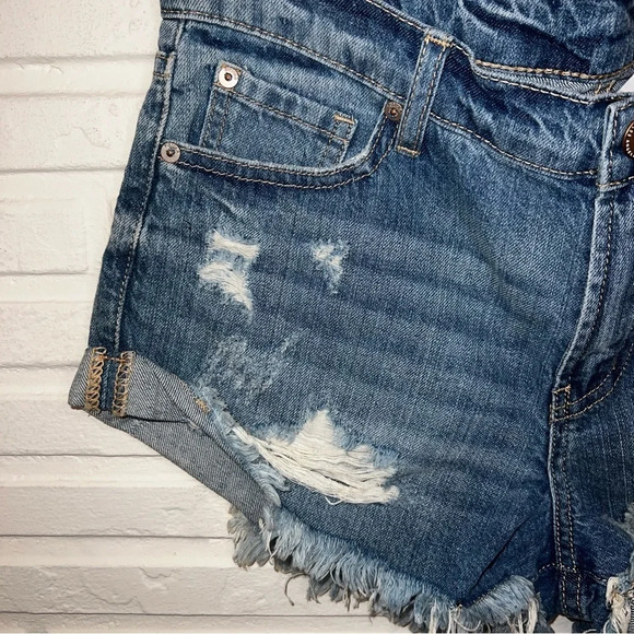 Pistola Denim Distressed Cotton High Rise Short Shorts, Women’s Size 27 - Picture 2 of 6